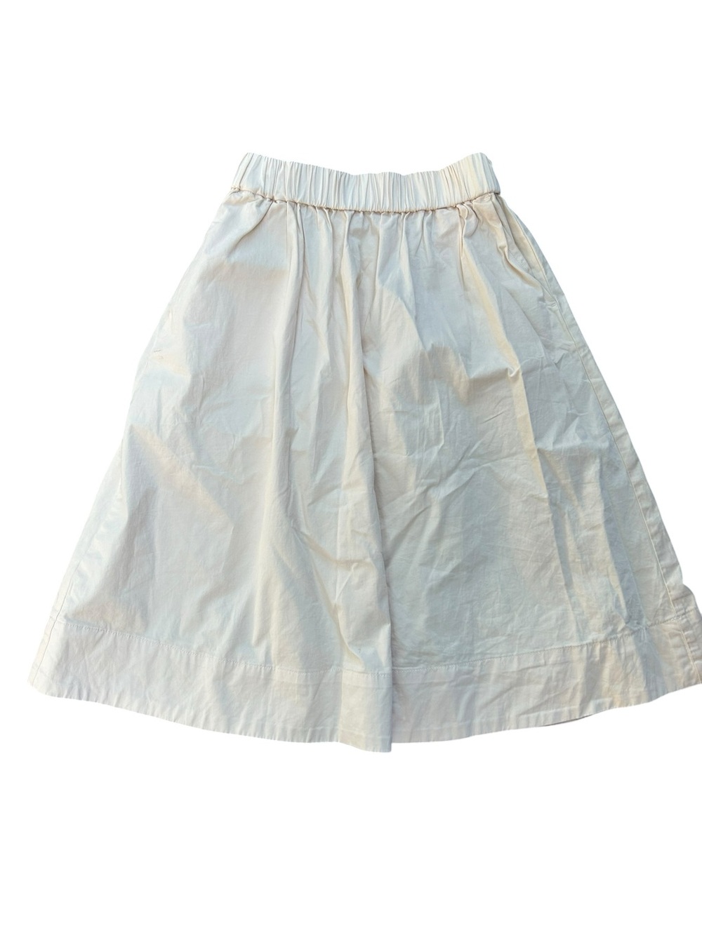 Everlane Minimalist Cream Canvas Skirt With Pockets Size 4